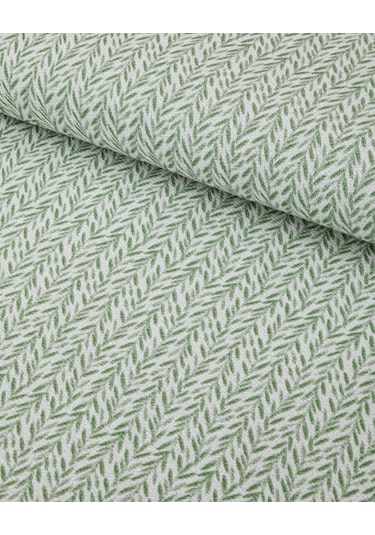 English Home Leafline Baskılı Pamuklu Çift Kişilik Pike 200x220 Cm Yeşil