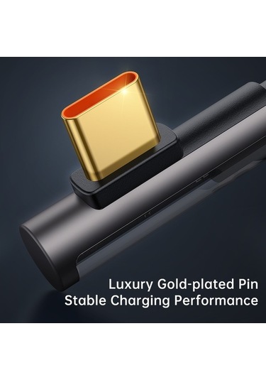 Moly Mcdodo Ca-3401 1.8m Type-c-type-c 90 Derece 100w Hızlı Şarj Şeffaf Veri Kablosu - İphone 15 Serisi Uyumlu