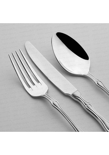 Nehir Adriana Saten 12 Kişilik 89 Parça Çatal Kaşık Bıçak Takımı Gümüş