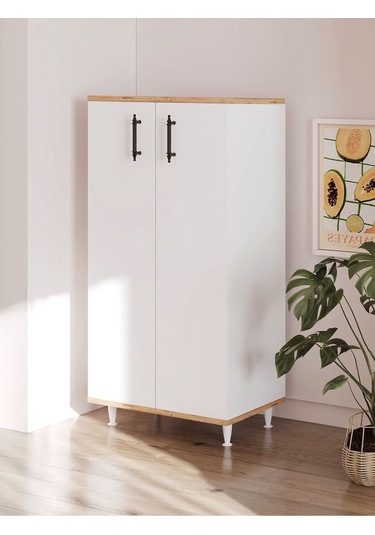 Makbulce Nazlı Çok Amaçlı Dolap Beyaz 130 X 60 Beyaz