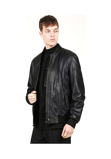 Dericlub Lucca Erkek Jumbo Kolej Hakiki Deri Mont Siyah Siyah