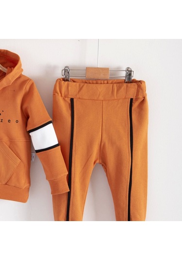 3-18 Ay Erkek Bebek Takımı Mini Zeo 2'li Kahverengi Kahverengi