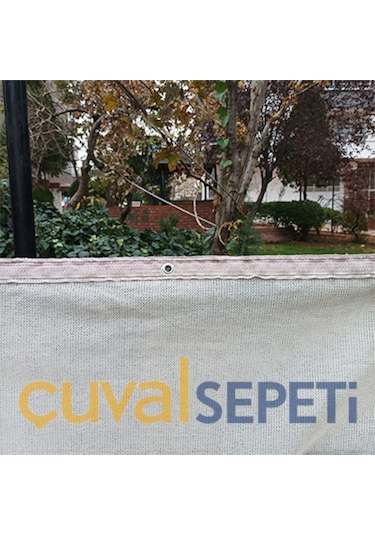 Çuval Sepeti %95 Gölgelik File Krem Renk Kolon + Kuşgözlü