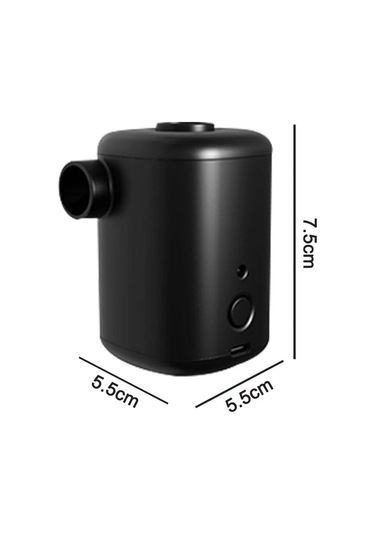 Monyee 3000mah Pil Liçlityumlu Mini Elektrikli Hava Pompa, 4 Uçlu Nozzle, 300l/dak Hızlı Enflasyon, Dış Mekan Ve Ev Kullanıma Uygun - Siyah