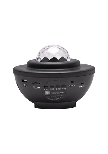 Led Işıklı Mavi Usb Projeksiyon Lambası, Bluetooth Müzik Ve Zamanlama Fonksiyonu İle Ev Dekorasyonu, Parti Işığı Pil Yok