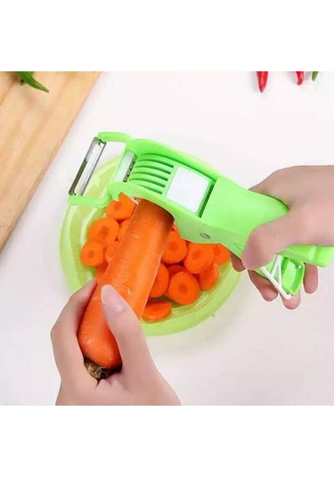 Shineyee Çok Fonksiyonlu Çelik Bıçak Seti - 5 Keskin Bıçak + Kolay Soyma Özelliği, Sebze-meyve Kesim Ve Hazırlık İçin Güvenli Mutfak Aracı