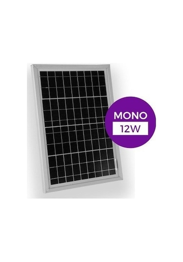 12 W Monokristal Güneş Paneli