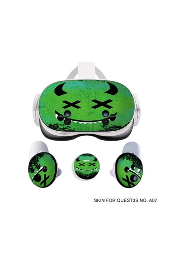 Meta Quest 3s Vr Kulaklık Denetleyici Çıkartmaları Cadılar Bayramı Desenli Vinil Koruyucu Kapak Whıte
