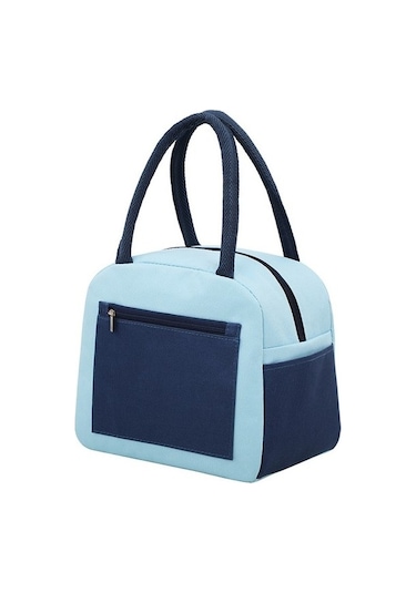 Pratik Ve Şık Yalıtımlı Öğle Yemeği Çantası, Taşıma Kolaylığı Sağlayan Dayanıklı Beslenme Kabı, Renk Uyumlu Tasarım MAvi