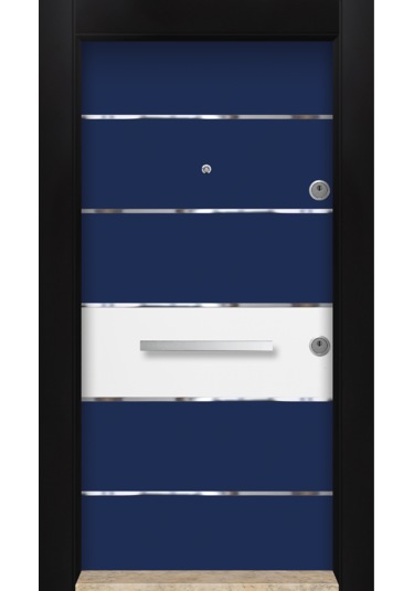 MONO ÇELİK KAPI  MN-6037 SOL MAVİ Dış İklim Kapısı