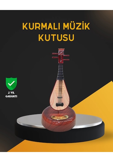 Klasik Ud Figürlü Melodili Müzik Kutusu Şık Hediyelik