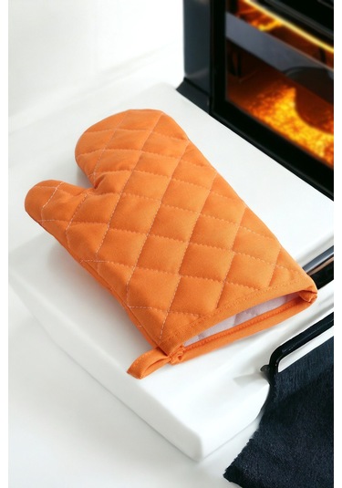 Yanmaz Ve Isıya Dayanıklı Fırın Eldiveni 2 Eldiven Turuncu