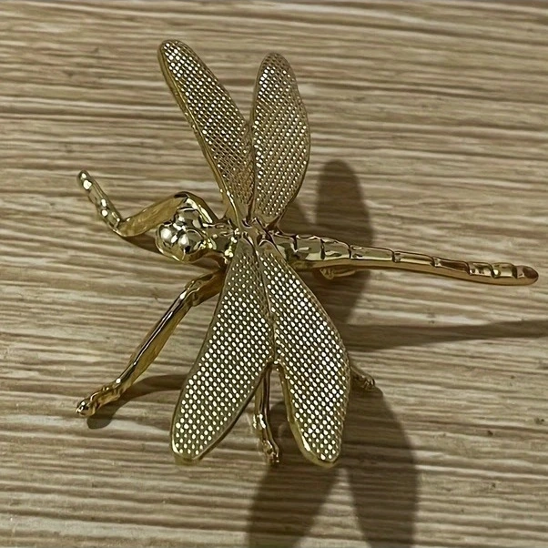 Trendooze Altın Dragonfly Metal Koleksioner Figür, Gaojunshop01 Çay Arkadaşı, Oturma Odası Dekoru