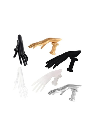 Trendooze Yüzük Tutucu Takı Siyah Raf Manken Kadın Eldiven El Ekran Bilezik Zz