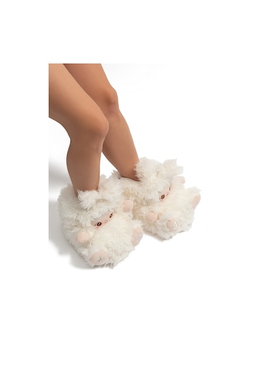 Lingo Kadın Hayvanlı Panduf Bej 36/41 Bej