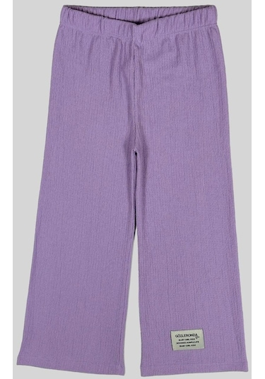 Lila Bürümcük Bol Paça Pantolon 2062-6 Lila