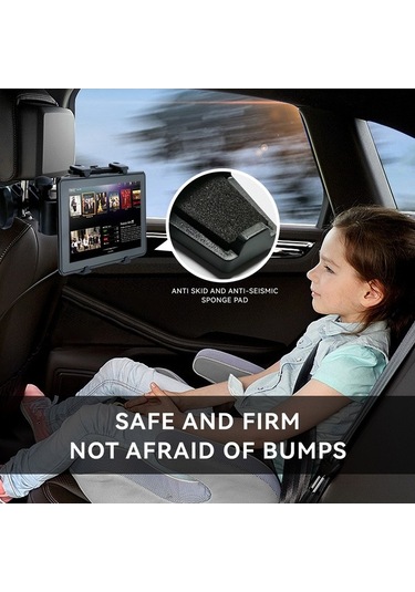 Sandwich Araba Koltuk Tablet Tutucu, 360 Döner, İpad Uyumlu, Kolay Kurulum, Seyahat İçin