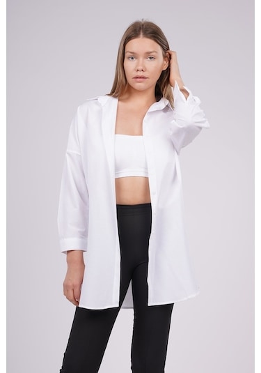 Gabria Kadın Yarasa Kol Tunik Beyaz