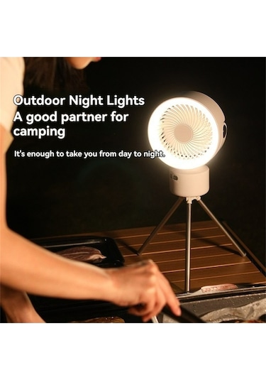 Jzcat- Trend Ön Çizgisi Kamp Fanı Ve Aydınlatma 2'si 1 Arada -