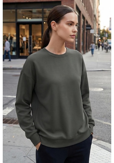 Tommy Life Basic Oversıze O Yaka 3lü Paket Siyah-haki- Bej Kadın Sweatshirt - 97053 Siyah - Açık Bej Tommy Life Basic Oversıze O Yaka 3lü Paket Siyah-haki- Bej Kadın Sweatshirt - 97053 Siyah - Açık Bej