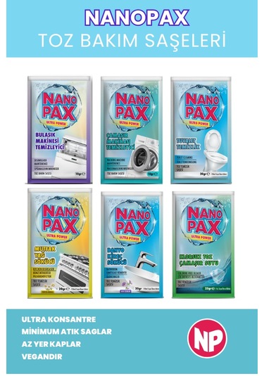 Tuvalet & Klozet Toz Temizlik Saşesi 12 Adet X 20gr