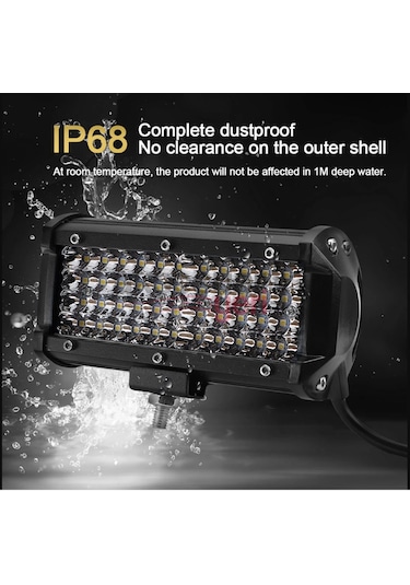 Offroad Sis Çalışma Lambası Turuncu Beyaz Cakar Modlu 24 Led 72w