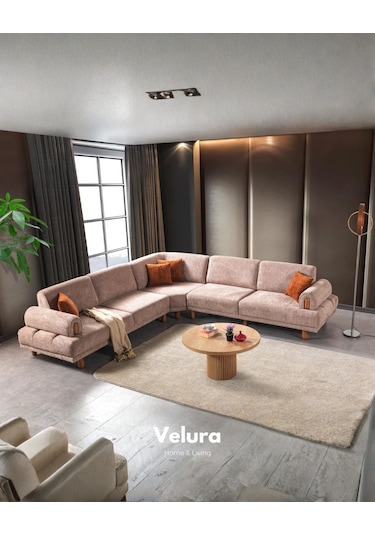 Elit Köşe Koltuk Takımı Ekru