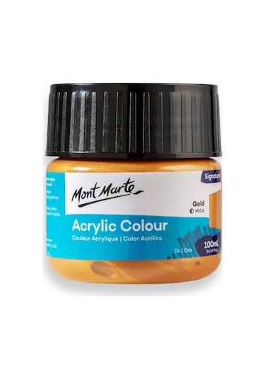 Akrilik Renkli Boya Signature 100ml - Gold Çok Renkli