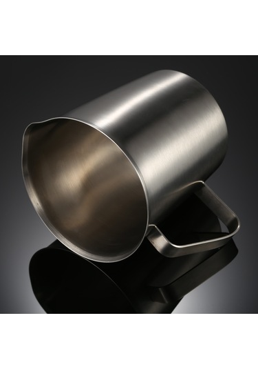 Neevoyu Stahlçelik 1000ml Çelik Kahve Latte Kapı, Süt Köpükleme, Ölçüm Ve Süt Köpük Makinesi İle Uyumlu, Ölçekli Açık Ağızlı Tasarım Diğer