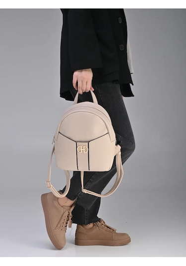 Daniele Patrici Şehir A5 Deri Sırt Çantası 210533362 Bej