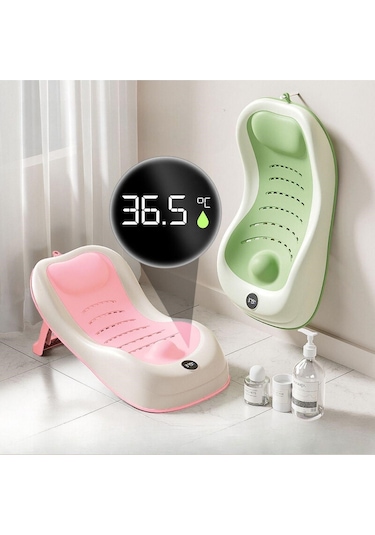 Yenidoğan Bebek Katlanabilir Termometreli Besleme Ve Yıkama Banyo Oturağı Alt Değiştirme Sehpası