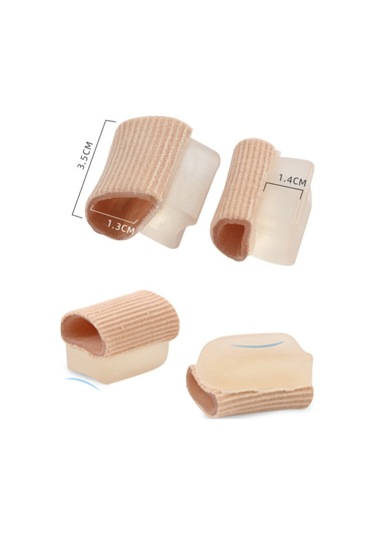 Sones 4 Çift Elyaf Viskon Tüp Ayak Ayırıcı Halluks Valgus Düzeltici Boyut: Küçük