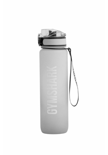 1 Litre Ölçü Göstergeli Spor Su Şişesi Gri