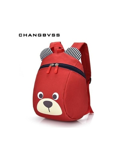 Çizgi Film Çocuk Okul Çantası Anaokulu Erkek Ve Kızlar 1-5 Yaşında Bebek Okul Çantası Omuz Anti-kayıp Sırt Çantası Qtzjub Kırmızı