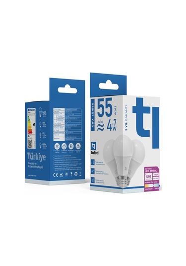 Redeem Plus A60s E27 Led Ampul, Titreşimsiz, Göz Konforu, 690 Lümen, Beyazı, 5000 Kelvin