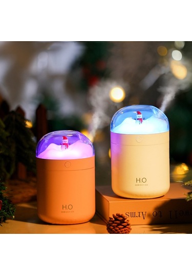Sones 500ml Kar Adamı Nemlendirici Usb Masaüstü Büyük Kapasiteli Renkli Ortam Işığı Hava Nemlendirici