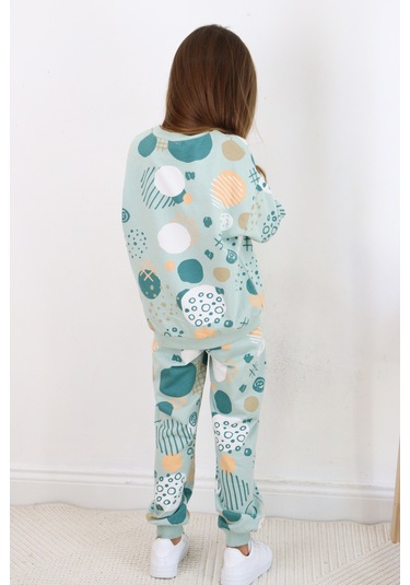 Kız Çocuk Orta Kalınlıkta Eşofman Takımı Mavi