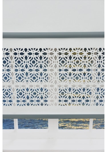 Lazer Stor Perde - Renkli Çıta Detaylı Gri