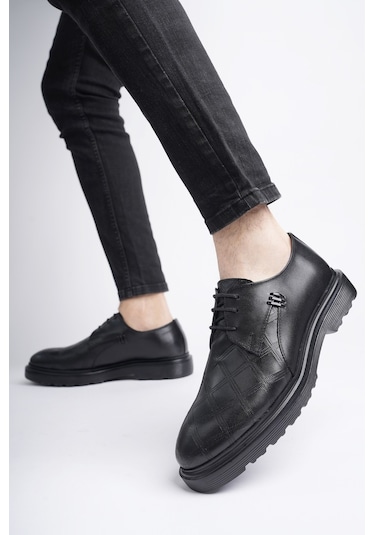 Muggo Rodilla Garantili Klasik Hakiki Deri Bağcıklı Ortopedik Erkek Casual Ayakkabı Siyah Muggo Rodilla Garantili Klasik Hakiki Deri Bağcıklı Ortopedik Erkek Casual Ayakkabı Siyah