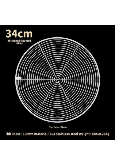 Springsun 304 Gıda Grubu Paslanmaz Çelik Buhar Tepsisi - Kalın 34cm, Ev & Ticari Kullanım, Kolay Temizlenir, Multifonksiyonel Mutfak Aleti