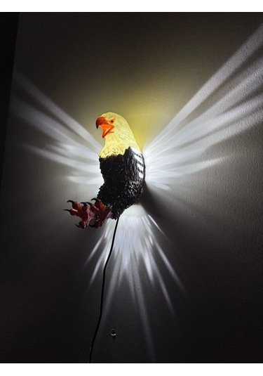 Realistik Kartal Aplik Modeli - Kahverengi - Turuncu Adaptör Kahverengi - Turuncu