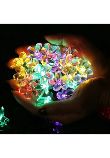 Yunboo Güneş Enerjili Led Işık Zinciri 20 Led'li, Su Geçirmez, 2 Aydınlatma Modu Flaş Ve Sürekli , Dışarıdışı Dekorasyon Için Kamp, Bahçe, Balkon Renk