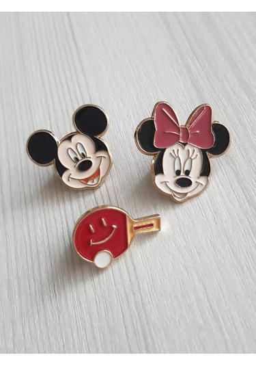 Proshik Mickey Mouse Broş Rozeti Seti 3 Adet 240561710 Siyah