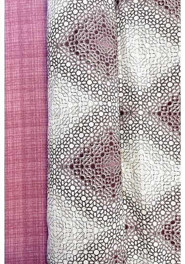 Tek Kişilik Ranforce Nevresim Takımı Düz Çarşaflı Ottoman Gül Kurusu