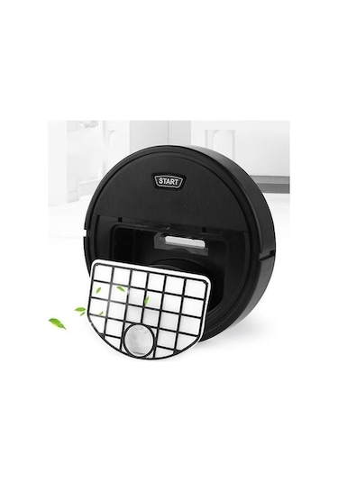 Akıllı Otomatik Yıkama Süpürme Robotu Evcil Hayvan Tüyü Temizleyici Sert Zemin Halı Siyah, Sert Zemin Halı İçin Siyah Siyah