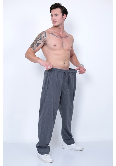 Lukitus Erkek Büyük Beden Eşofman Altı Gri