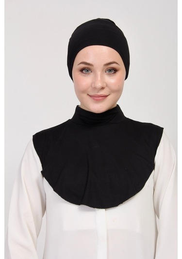 Düz Balıkçı Yakalı Kurtarıcı Boyunluk Siyah