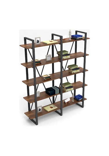 Robinhome Robin Home Vivaldi E Ofis Kitaplık 5 Raflı Metal Ayaklı Barok