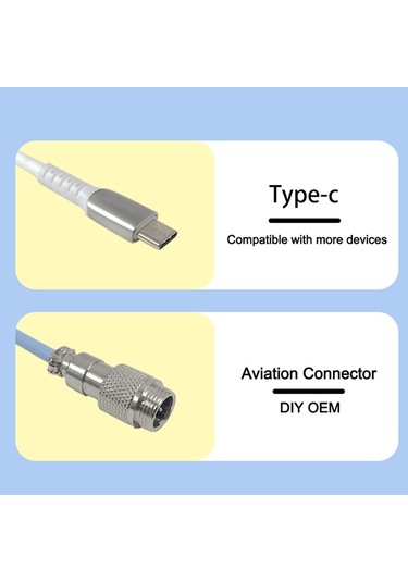 Sones Ajazz Al60 Usb - Type-c/usb-c Klavye Uzatma Hattı Tek Delikli Konnektör, Kablo Uzunluğu: 2,3 M Şeftali Pembesi