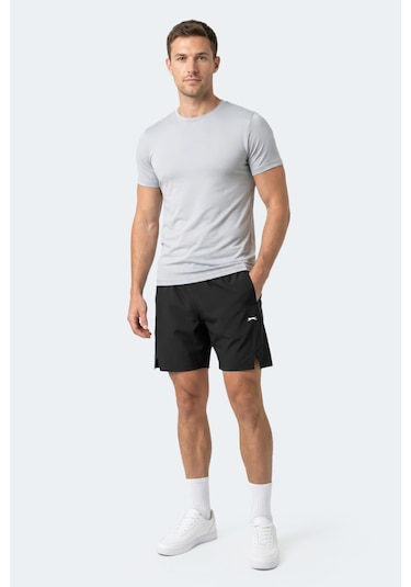 Slazenger Radıant Erkek Cepli Fıtness Siyah Şort Siyah
